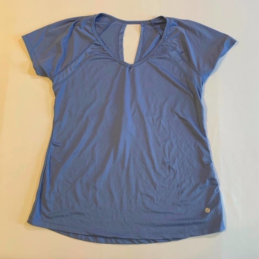 5/ $25 𝅺BALLY Total Fitness Blue Workout Top M